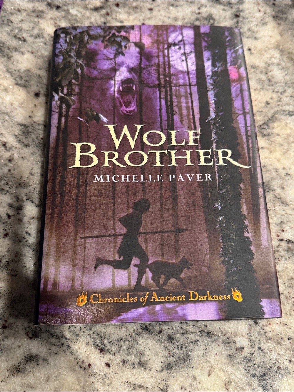 Wolf Brother by Michelle Paver - Purple Hardcover Book